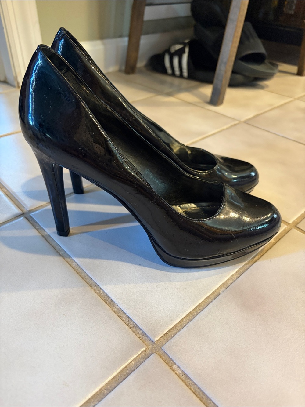 BCBGeneration Black Patent High Heel Pumps